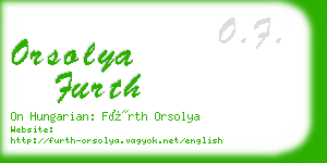 orsolya furth business card